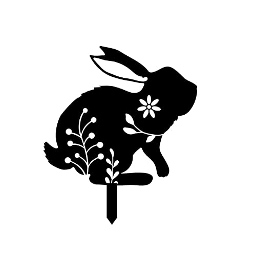 YIZITU Garden Stake Art Decoration Für Innenhof Patio Rasen Blumenausschnitte Schwarze Kaninchen Pfahl Tierstatue YIZITU Garden Stake Art Decoration Für Innenhof Patio Rasen Blumenausschnitte Schwarze Kaninchen Pfahl Tierstatue von YIZITU