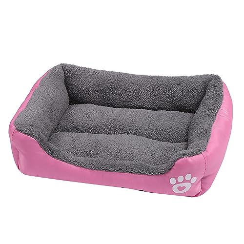 YIZITU Haustierbett Mit Pelzigem Kissen Weiche Und Schöne Nicht rutschfeste Hundebastbasket Sofa Pelzkissen Nest Für Welpensofa Bett YIZITU Haustierbett Mit Pelzigem Kissen Weiche Und Schöne Nicht rutschfeste Hundebastbasket Sofa Pelzkissen Nest Für Welpensofa Bett von YIZITU