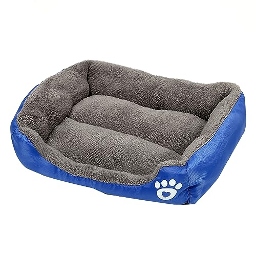 YIZITU Haustierbett Mit Pelzigem Kissen Weiche Und Schöne Nicht rutschfeste Hundebastbasket Sofa Pelzkissen Nest Für Welpensofa Bett von YIZITU