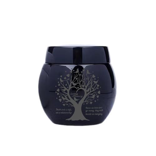 YIZITU Hochwertige Urne für menschliche Asche, Tierhaare, stabile Konstruktion, Urnenhalter mit leicht zugänglichem Deckel für Erinnerungen, Haustier-Andenkenbox von YIZITU