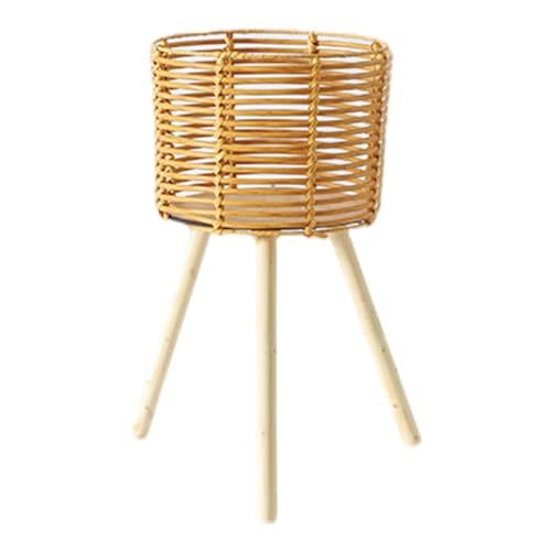 YIZITU Pflanzenständer mit Holzbeinen, Blumentöpfe, Aufbewahrungsregal, handgewebte Blumenkörbe, dekoratives Regal für Sukkulenten, Rattan, Blumentöpfe YIZITU Pflanzenständer mit Holzbeinen, Blumentöpfe, Aufbewahrungsregal, handgewebte Blumenkörbe, dekoratives Regal für Sukkulenten, Rattan, Blumentöpfe von YIZITU