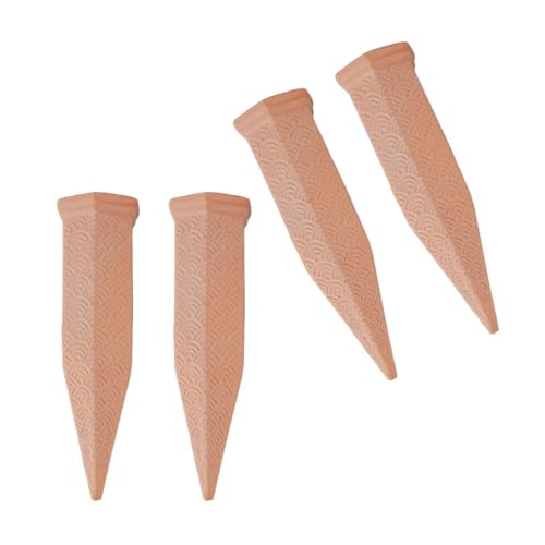 YIZITU Terrakotta-Pflanzen-Bewässerungsstäbchen-Set, Wasserpfähle, Pflanzenbewässerungsbirne für Innenblumen, Zuhause, automatische Spikes, 4 Stück YIZITU Terrakotta-Pflanzen-Bewässerungsstäbchen-Set, Wasserpfähle, Pflanzenbewässerungsbirne für Innenblumen, Zuhause, automatische Spikes, 4 Stück von YIZITU