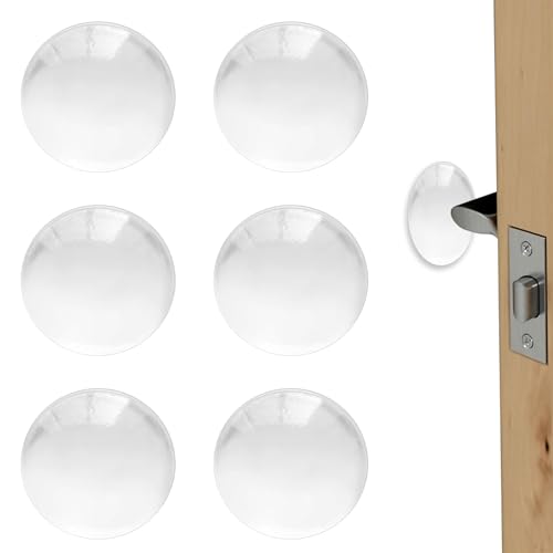 YIZWINS 6 Stück Türstopper Wand Selbstklebend, Gummipuffer Selbstklebend 40x8 mm, Elastikpuffer transparent für Bad, Türstopper Wand, Türklinkenpuffer,Wände, Gummistopper, Klebepunkte Transparent von YIZWINS