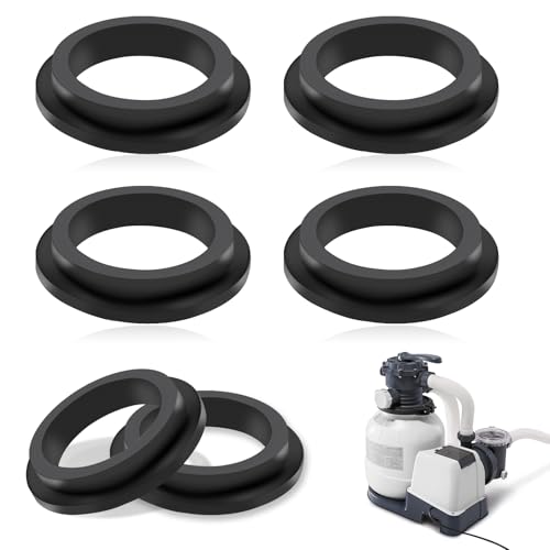 YIZWINS 6 Stück Pool O-Ringe Ersatzteil, Gummi Dichtringe Unterlegscheiben Pool Seals Zubehör, Pool Gummi Dichtringe Unterlegscheiben Runde Dichtung Kompatibel Mit Poolpumpe Sandfilter 26323CA,26323EH von YIZWINS