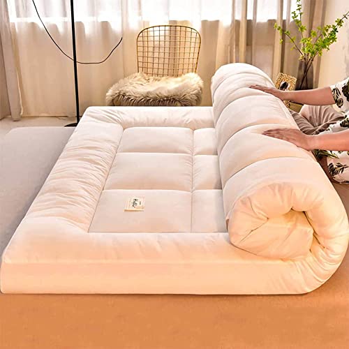 YIbing Klappbar Dicke Bodenmatratze, Tatami Matratze, Japanische Doppelmatratze, Atmungsaktive Japanischen Boden Futon-matratze Futonbett Matratze Futon, Leicht Zu Carry,D,150X200cm von YIbing