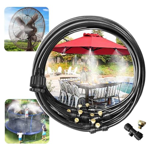Sprühnebel Terrasse für Den Außenbereich, Sprühnebel Zerstäuber für Den Außenbereich, Sprühnebel Kühlung 12m, mit 12 Messingdüsen und 3/4" Adapter, Wasservernebler Terrasse-Set für Gartenschirme Sprühnebel Terrasse für Den Außenbereich, Sprühnebel Zerstäuber für Den Außenbereich, Sprühnebel Kühlung 12m, mit 12 Messingdüsen und 3/4" Adapter, Wasservernebler Terrasse-Set für Gartenschirme von YIttings