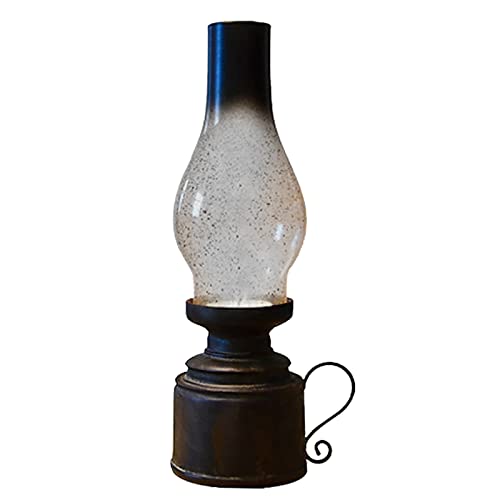 YIzdegg Schwarz Retro Harz Glasabdeckung Petroleumlampe Haushalt Kerzenhalter Kerzenhalter Heimtextilien Lieferungen Keramik Windlicht (A, One Size) von YIzdegg