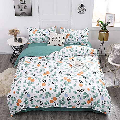 Landhausstil Bettwäsche Tröster Set 200x200 Doppel Erwachsene Kinder Blumenmuster Bettbezug Einzel Doppel King Size Mikrofaserfutter Bettbezug,Doppel von YJDCX