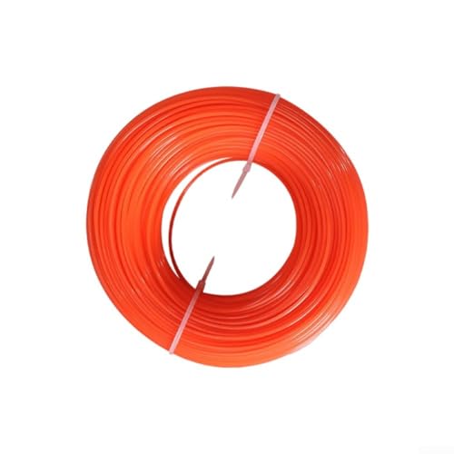 100 m für langlebige Trimmerschnur mit Dual-Polymer-Nylon für geräuscharmes und effizientes Rasenmähen, geeignet für gasbetriebene Trimmer (Orange) von YJDOORPLAY