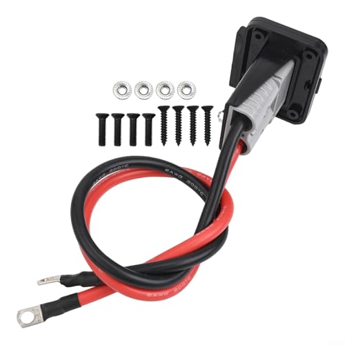 120 A für Anderson Batterie-Anschlusskabel mit Halterung, verbesserte Kommunikation für elektrische Geräte (grau) von YJDOORPLAY