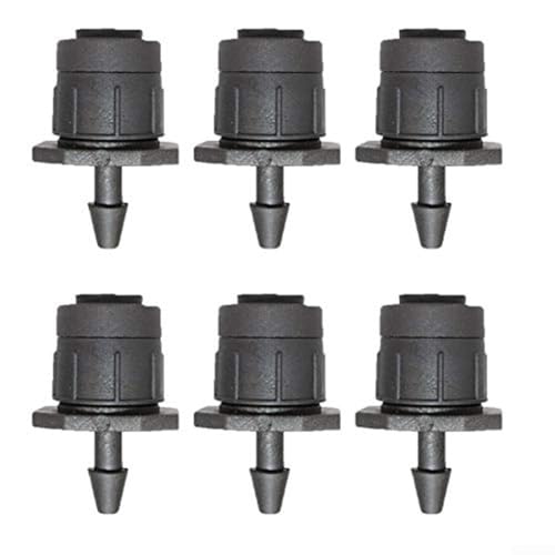 50 Stück Gartenbewässerungstropfer verstellbar 360 Grad Wasserdurchfluss 0-23 Gallonen pro Stunde Tropfstrahler für Gewächshaus Blumenbeete Gemüsegarten Kräuterbewässerung 4 mm 7 mm Rohrsystem von YJDOORPLAY