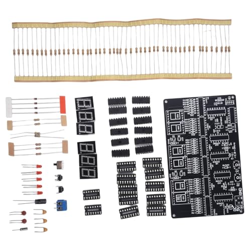 6-Bit-Digitaluhr-Set mit Komponenten für Löt- und Lernelektronikprojekte (Teile) von YJDOORPLAY