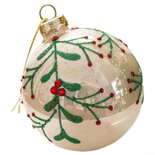 Ästhetische 8 cm große Glas-Weihnachtskugeln, perfekt für den Charme zu Ihrer saisonalen Dekoration zu jeder Jahreszeit (E-Stil) von YJDOORPLAY