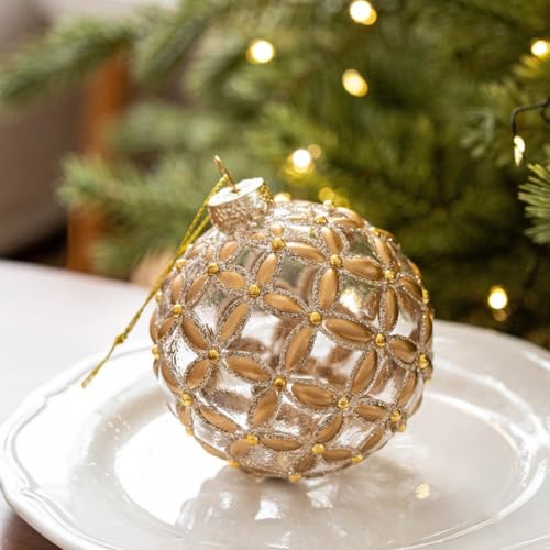 Ästhetische Weihnachtskugeln aus Glas, 8 cm, perfekt für den Charme zu Ihrer saisonalen Dekoration zu jeder Jahreszeit (B-Stil) von YJDOORPLAY