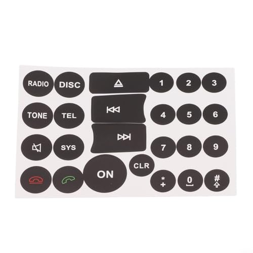 Audio Control Button Reparatur Aufkleber Aufkleber Kompatibel mit C E GLK W Klasse 2007 2014 Vinyl Radio Button Overlay von YJDOORPLAY