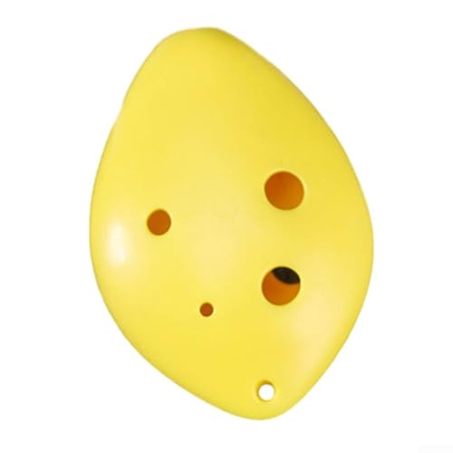 Benutzerfreundliche 6-Loch-Okarina-Flöte in Sopran-C-Schlüssel, perfekt für Musikübungen (gelb) von YJDOORPLAY