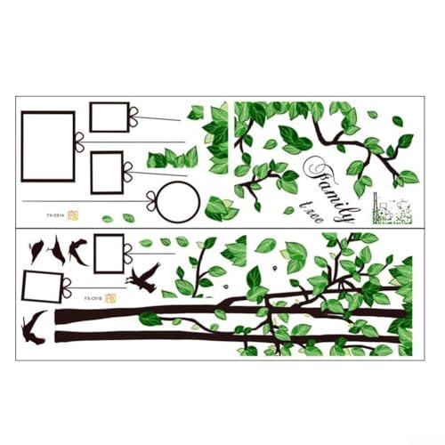 Deko Wohnzimmer Wandaufkleber Stammbaum Fotorahmen Design aus PVC mit entfernbarem Kleber für einfache Anwendung von YJDOORPLAY