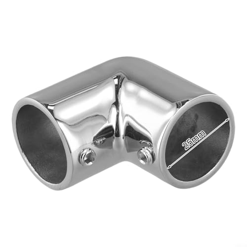 Edelstahl Marine Boot Handlauf Fitting Rohr Gelenkverbinder Ellenbogen Rohr Hardware 22 mm 25 mm 30 mm für Deckgeländersystem (25 mm) von YJDOORPLAY