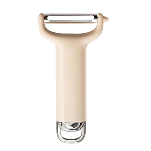 Effizienter Edelstahlschäler für einfache Gemüsezubereitung und Reinigung (beige) von YJDOORPLAY