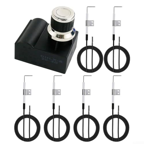 Elektronisches Zündmodul-Set, 5 Ausgänge, Druckknopf mit hitzebeständigen Drähten für Nexgrill 720-0830H 720-0830D 720-0888 Gasgrill BBQ Ersatzteile von YJDOORPLAY