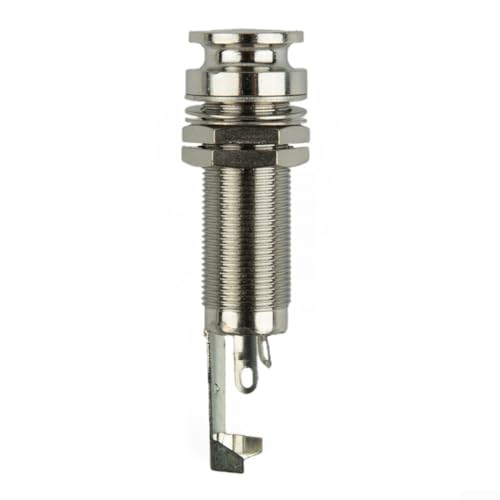 Ersatz 6 35 mm Stereo-Klinkenstecker für E-Gitarre Metallbuchse (Silber) von YJDOORPLAY