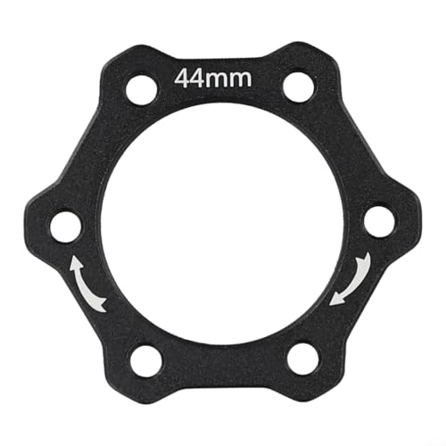 Fahrradnabenflansch-Adapter, 44 mm, drehbares Schraubengewinde, Bremsscheibe für Basis, Aluminiumlegierung, Fahrradbremsteile (schwarz) von YJDOORPLAY