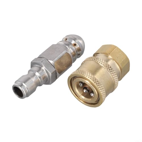 Für Abflussreinigungsdüsenspitzen-Set, Edelstahl-Zubehör für Hochdruckreiniger, geeignet für verschiedene Abfluss- und Rohrreinigungsanwendungen Für Abflussreinigungsdüsenspitzen-Set, Edelstahl-Zubehör für Hochdruckreiniger, geeignet für verschiedene Abfluss- und Rohrreinigungsanwendungen von YJDOORPLAY