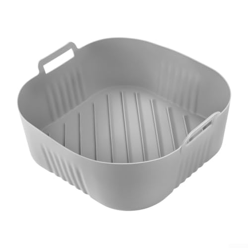 Für NA230 und für Cosori 6 2L Air Fryer Zubehör Silikon Backblech bietet stabile Passform und effektive Hitzebeständigkeit (traygrey) von YJDOORPLAY