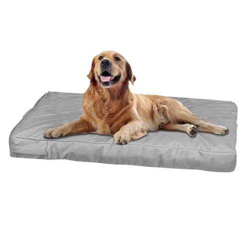 Haustierbett-Abdeckung, wasserdicht, 210D-Oxford-Gewebe, Outdoor, Camping, Hund, Katze, Matratzenschoner mit verstecktem Reißverschluss, maschinenwaschbar, Grau (92 x 59 x 10 cm) von YJDOORPLAY