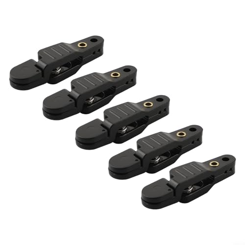 Heavy Tension Snap Release Clips for Fishing Downrigger, For Weight Planer Boards and Kite, Set of 5 with Adjustable Line Tension and Construction (black) von YJDOORPLAY