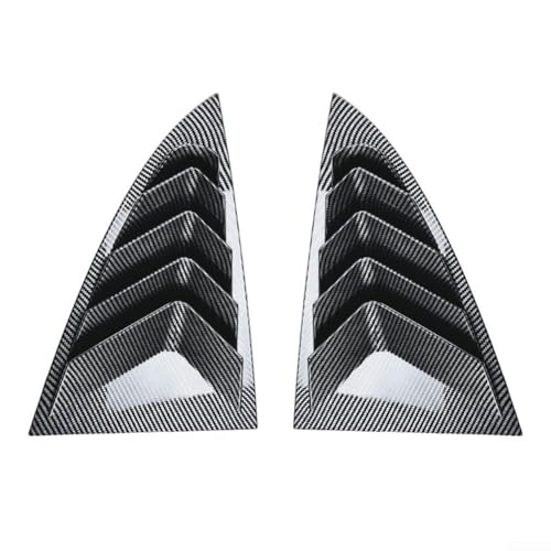 Karbonfaser-Abdeckung für die hintere Seitentür, Glas, für Tesla Model 3 2024, ABS-Außenleisten, verschleißfest, individuelle Passform (Kohlefaser) von YJDOORPLAY