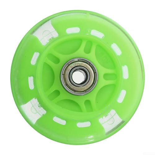 LED-Blinkräder für Roller, 80 mm Durchmesser, für verbesserte Leistung, Grün, 2 Stück von YJDOORPLAY