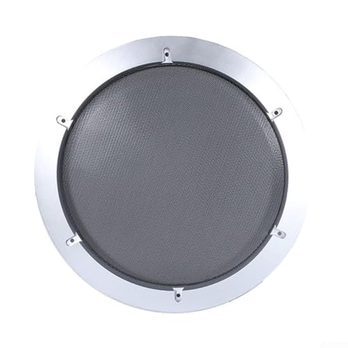 Lautsprecherabdeckung mit funktionalem Design, Haltbarkeit und Ästhetik für Audiogeräte (Silber + Schwarz) von YJDOORPLAY