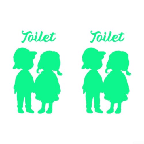 Lustiger Toiletten-Aufkleber, leuchtet im Dunkeln, für als 2 WFor aterproof Aufkleber für einzigartige Badewanne. Für Ästhetik und EFor asy RemovFor al von YJDOORPLAY