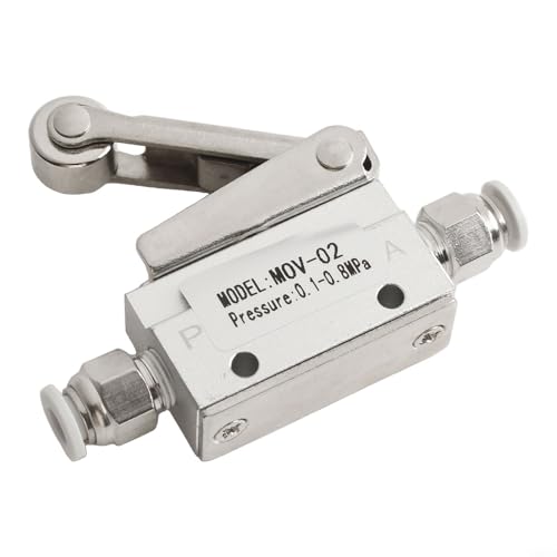 Mechanisches pneumatisches Ventil MOV02 mit Rollentyp 2 Wege 2 Positionen mit Aluminiummaterial und 1/8 Luftanschlüssen für industrielle Luftsysteme von YJDOORPLAY