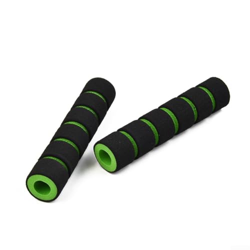 Motorrad-Lenkergriffe mit Bremshebel-Schaumstoffabdeckungen, komfortables Fahrerlebnis und einfach zu bedienen (schwarz + grün) von YJDOORPLAY