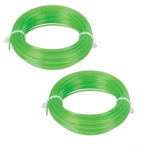 Nylonschnur für Rasentrimmen, 15 m, 2 mm, kompatibel mit verschiedenen Freischneidern, 2 Stück von YJDOORPLAY