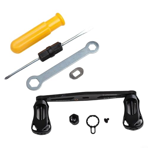 Präzise konstruiert für Baitcast-Rollen-Wippgriff, wiegt nur 16 g und passt für Modelle (linke Hand, schwarz) von YJDOORPLAY