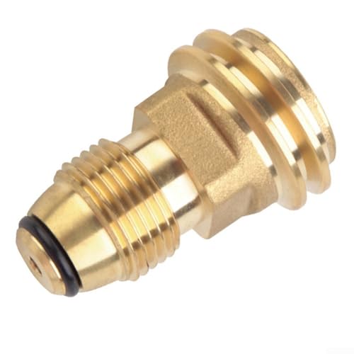 Propan-Tankadapter alt zu neu konvertiert POL LP Tank-Service-Ventil auf Typ 1 Schlauch oder Regler 45,4 kg LP Tankventil auf Typ-1 massives Messing Gasadapter Fitting von YJDOORPLAY