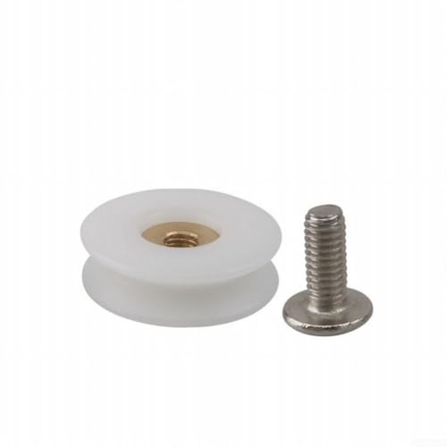 Rollen für Duschtüren, 48 Stück, 22 mm Durchmesser für 4 6 mm Glas, aus widerstandsfähigem Nylon und Messing für effektive Tragkraft (8 Stück) von YJDOORPLAY