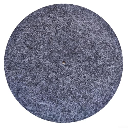 Schallplatten- und CD-Filzblock, rutschfestes Design mit einzigartigem Digitaldruck, 295 cm, Grau von YJDOORPLAY
