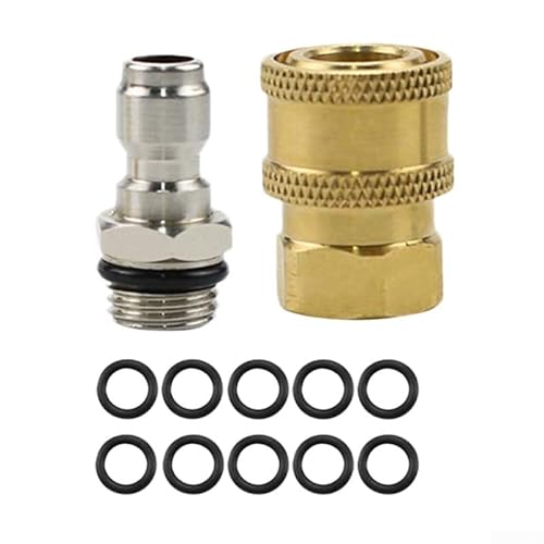 Schnellverbinder Set für Hochdruckreiniger mit 10 O Ringen zum einfachen Anschluss Schnellverbinder Set für Hochdruckreiniger mit 10 O Ringen zum einfachen Anschluss von YJDOORPLAY