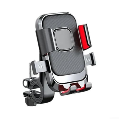 Secure Lock Motorrad-Handyhalterung mit 360-Grad-Drehung, Navigationshalterung, Stoßdämpfung und Anti-Rutsch-Pads für Sicherheit auf rauen Straßen (Griff) von YJDOORPLAY