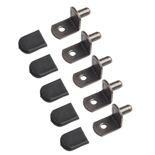Set mit 20 Metall-Stützbolzen mit L-förmiger Halterung für Schränke und Regale, 6 mm Durchmesser, bietet festen Halt für verschiedene Regaltypen von YJDOORPLAY
