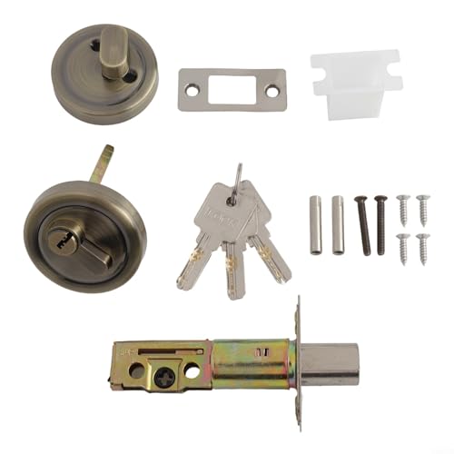 Sicherheitstürschloss, robustes Edelstahl-Zylinderschloss-Set mit Schlüsseln für Haustür, Schlafzimmer, Innenbereich, Privatsphäre, Gewerbe, Wohngebäude, Büro, Hotel Sicherheitstürschloss, robustes Edelstahl-Zylinderschloss-Set mit Schlüsseln für Haustür, Schlafzimmer, Innenbereich, Privatsphäre, Gewerbe, Wohngebäude, Büro, Hotel von YJDOORPLAY