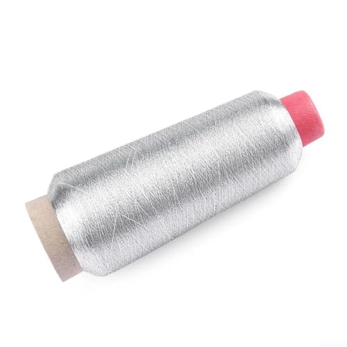 Starkes 3500 m Polyester-Stickgarn für kreative Designs beim Sticken, Stricken und Quilten (1 Silber) von YJDOORPLAY