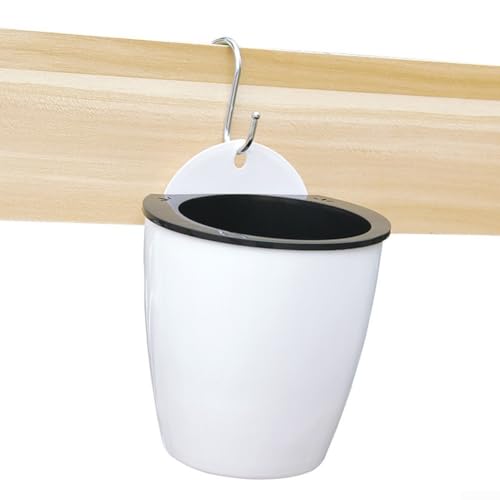 Transparenter Blumentopf zur Wandmontage mit automatischer Bewässerung, ideal für vielbeschäftigte Personen (130#weiß) von YJDOORPLAY