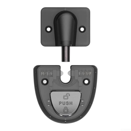 Unsichtbarer Türstopper für Badezimmer, Schlafzimmer, nicht magnetisch, leise, Anti-Kollision, mechanisches Design ohne Stanzen, stabiles ABS-Material für Wand- und Möbelschutz (schwarz) von YJDOORPLAY