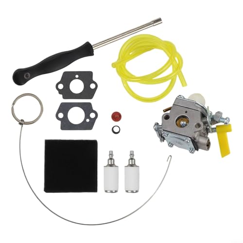 Vergaser-Kit 308054077 kompatibel mit 26cc 30cc BC30 CS30 Rasentrimmergebläse inklusive Luftfilter, Kraftstoffleitung, Kraftstofffilter und Dichtungen für Homelite Ausrüstung von YJDOORPLAY