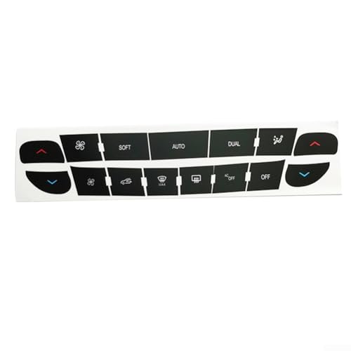 Vinyl Button Repair Aufkleber für Megane, für Master und III Modelle, Druckknopf-Overlay mit klaren weißen Zeichen, resistent gegen Sonnenlicht und Verschleiß, passend für Kontrollzellentasten von YJDOORPLAY